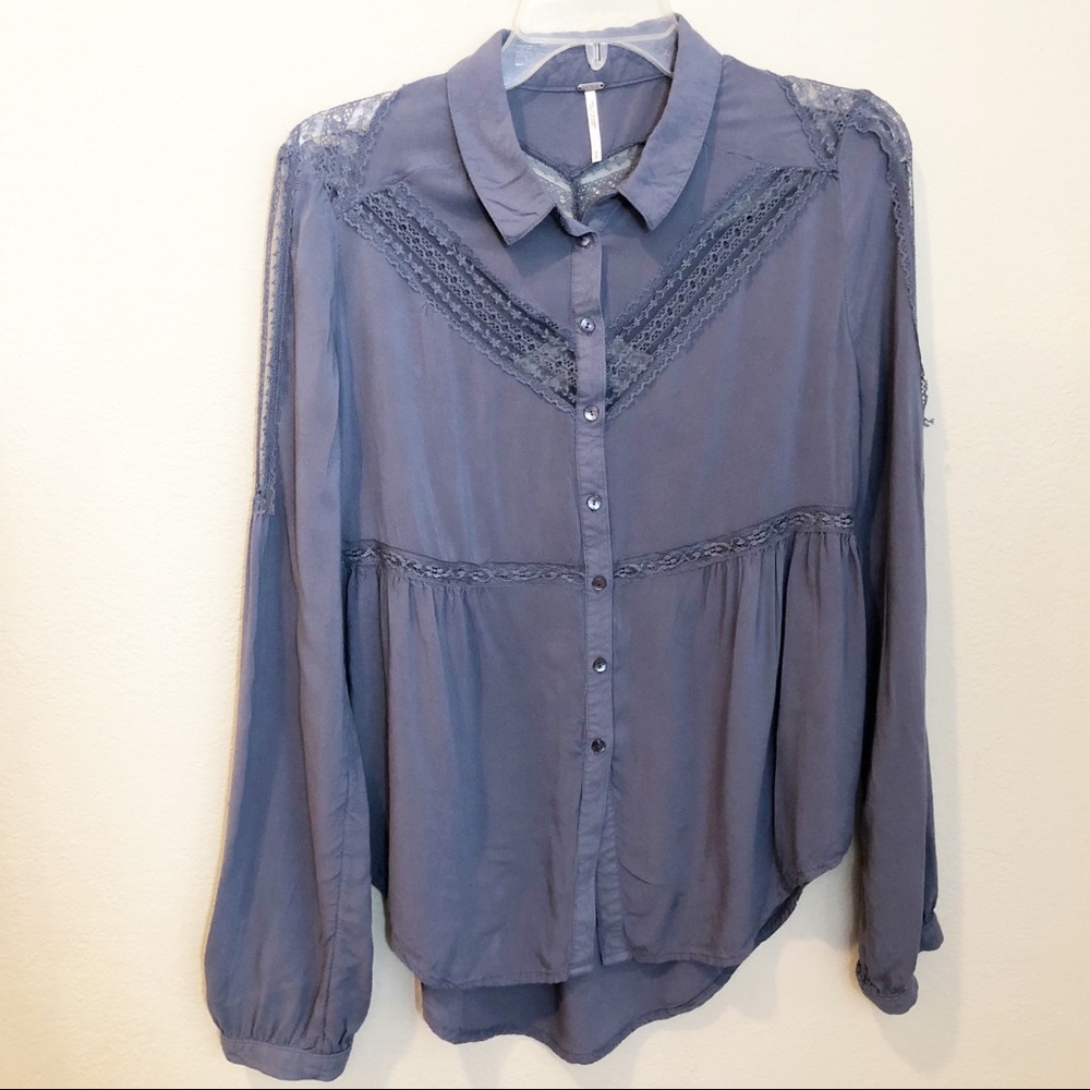 Free People Button Up lace shirt‎